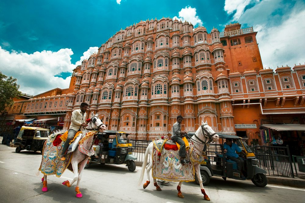 Hawa Mahal palace facade in Jaipur, India